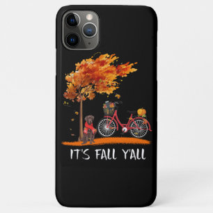 Dog Lover Chocolate Labrador It's Fall Y'all iPhone 11 Pro Max Case