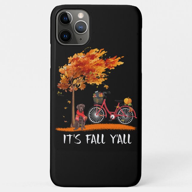 Dog Lover | Chocolate Labrador It's Fall Y'all Case-Mate iPhone Case (Back)