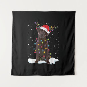 Dog Lover   Chocolate Labrador Retriever Christmas Tapestry