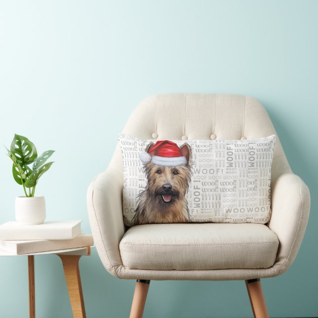 Dog Lover Christmas Berger Picard Holiday Lumbar Pillow (Chair)