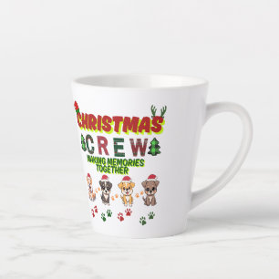 Dog Lover Christmas Family-Christmas crew dogs Latte Mug