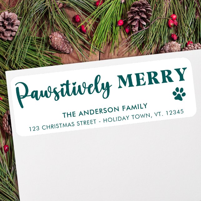 Dog Lover Christmas Holiday Cute Return Address  (Creator Uploaded)