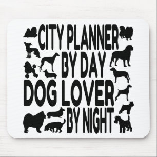 Dog Lover City Planner Mouse Pad