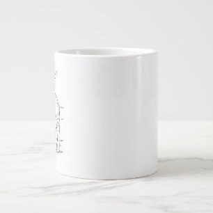 Dog Lover Coffee Mug, Beagle Illustration Large Coffee Mug