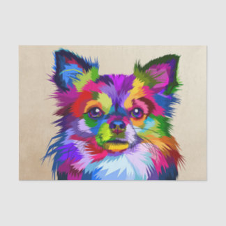 Dog Lover Colourful Chihuahua Dog Tissue Paper