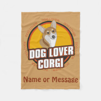 Dog Lover Corgi Blanket Customize Name / Message