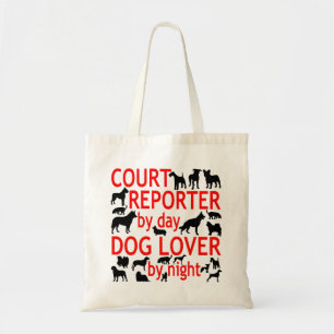 Dog Lover Court Reporter Tote Bag