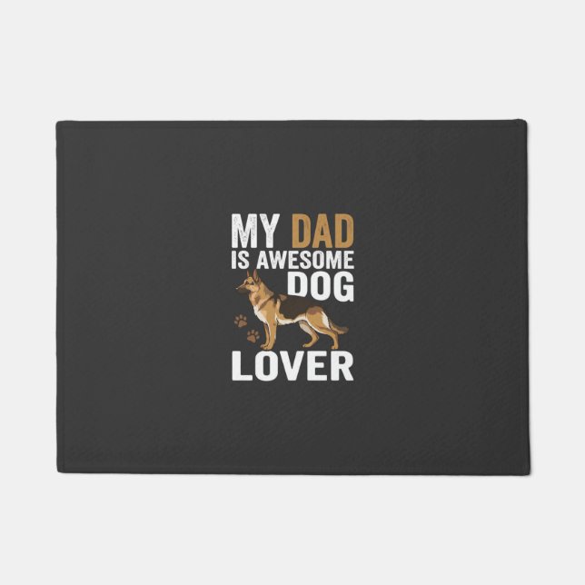 Dog Lover Dad Is Awesome Doormat (Front)