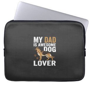 Dog Lover Dad Is Awesome Laptop Sleeve