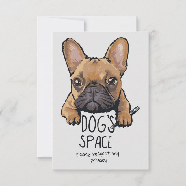 Dog Lover Dogs Privacy Space Thank You Card (Front)