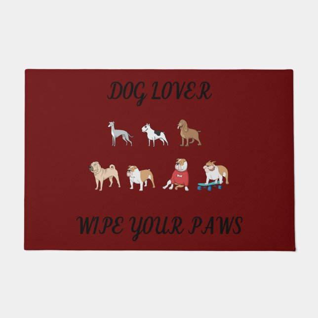 DOG LOVER DOOR MAT! DOORMAT (Front)