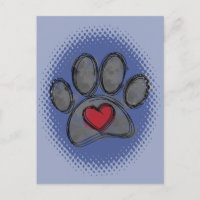 Dog Lover Drawing Watercolor Halftone Print