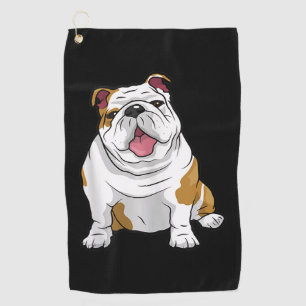 Dog Lover   Funny English Bulldog Puppy Gift Golf Towel