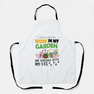 Dog Lover Gardener Garden Pet Plants Gardening  Apron