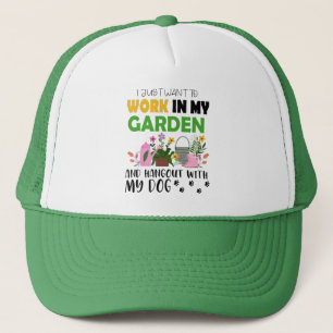 Dog Lover Gardener Garden Pet Plants Gardening  Trucker Hat