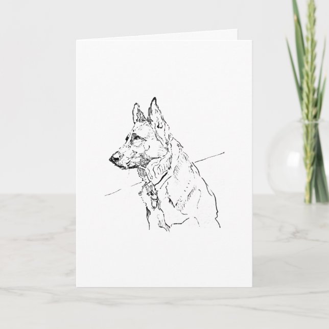 Dog Lover Gift, German Shepherd Card (Front)