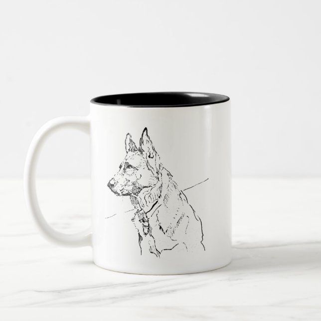 Dog Lover Gift, German Shepherd Coffee Mug (Left)