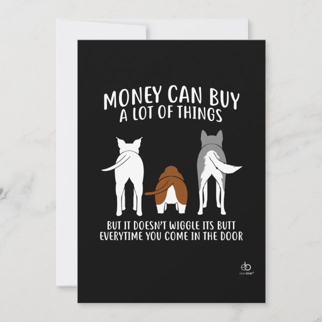 Dog lover gift thank you card (Front)