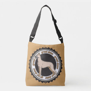 Dog Lover Great Dane Tan BackGround Crossbody Bag