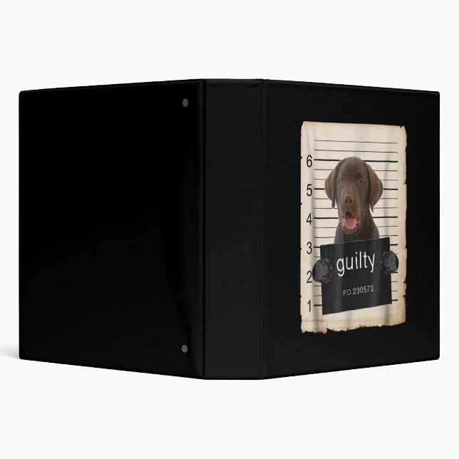 Dog Lover | Guilty Chocolate Labrador Bad Dog Binder (Background)