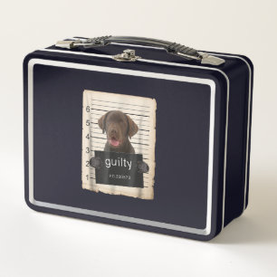 Dog Lover   Guilty Chocolate Labrador Bad Dog Metal Lunch Box