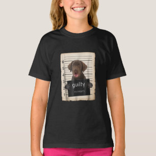 Dog Lover Guilty Chocolate Labrador Bad Dog T-Shirt