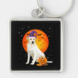 Dog Lover Halloween Labrador On Trick Or Treat Keychain