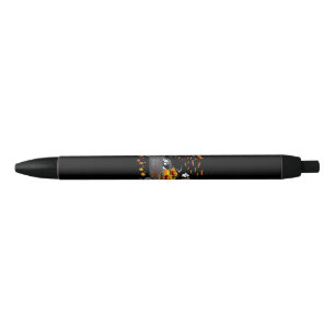 Dog Lover Halloween Labrador Truck Trick Or Treat Black Ink Pen