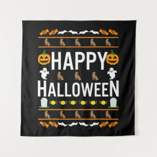 Dog Lover   Happy Halloween Chocolate Labrador Tapestry
