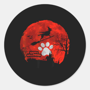 Dog Lover Happy Halloween - Dog Lovers Halloween Classic Round Sticker