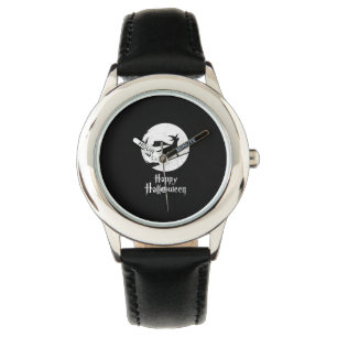 Dog Lover   Happy Halloween Lab Witch Riding Broom Watch
