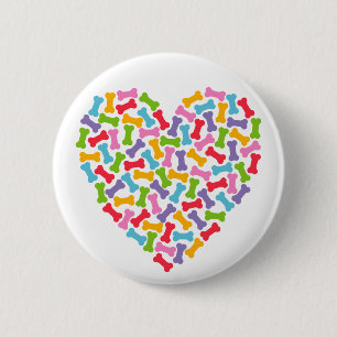 Dog Lover Heart 2 Inch Round Button