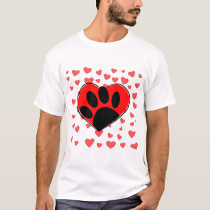 Dog Lover Hearts All Over T-Shirt