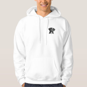 Dog Lover Hoodie - Cute B&W Puppy Face Mens Hoodie