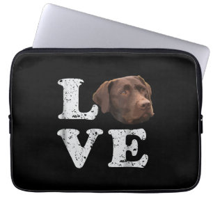 Dog Lover I Love Chocolate Labrador Retriever Laptop Sleeve