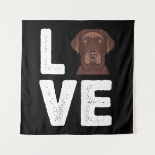 Dog Lover I Love Chocolate Labrador Tapestry