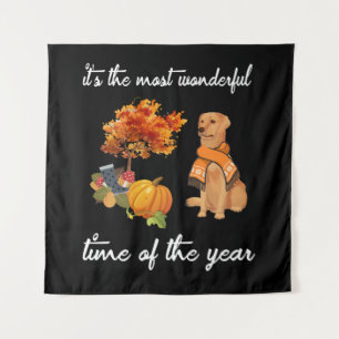 Dog Lover It's The Most Wonderful Time Of The Year Tapestry