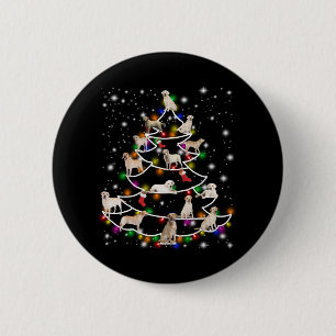 Dog Lover Labrador Christmas Tree 2 Inch Round Button
