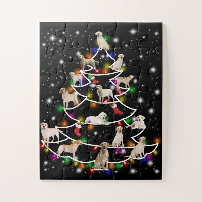 Dog Lover | Labrador Christmas Tree Jigsaw Puzzle (Vertical)