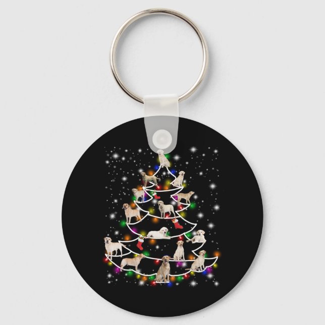 Dog Lover | Labrador Christmas Tree Keychain (Front)