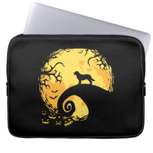 Dog Lover Labrador Full Moon Spooky Halloween Laptop Sleeve