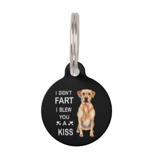 Dog Lover Labrador I Didn't Fart I Blew You A Kiss Pet Tag