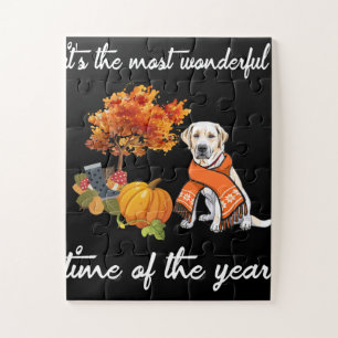 Dog Lover Labrador It's The Most Wonderful Time Jigsaw Puzzle