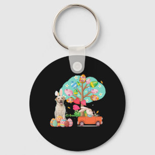 Dog Lover   Labrador Retriever Easter Day Keychain
