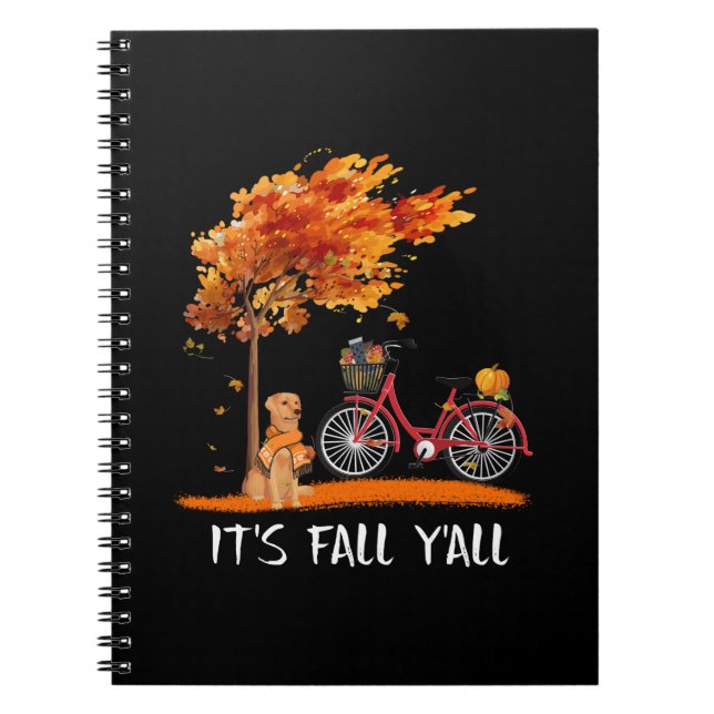 Dog Lover | Labrador Retriever It's Fall Y'all Notebook (Front)
