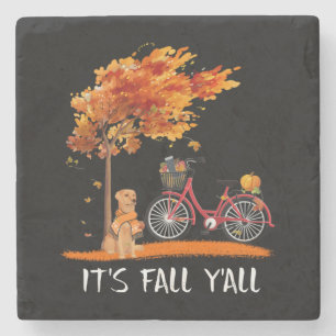 Dog Lover   Labrador Retriever It's Fall Y'all Stone Coaster