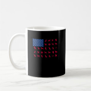Dog Lover Labrador Retriever USA American Flag Coffee Mug