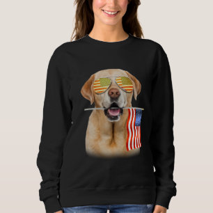 Dog Lover Labrador Retriever USA Flag Sweatshirt