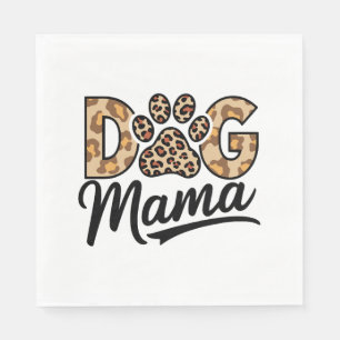 Dog Lover Leopard Print Paw Napkin