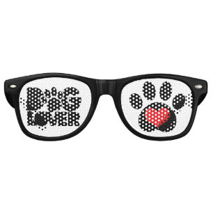 Dog Lover Logo Retro Sunglasses